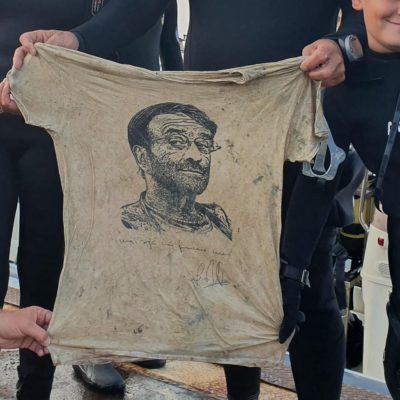 maglietta lucio dalla pulizia fondali tremiti