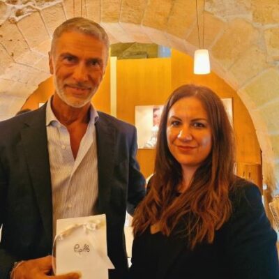 Dino Lobascio di Lodi gioielleria e oreficeria e Laura Monti, primo posto Premio Giustina Rocca