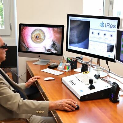 Il prof Alessio al controllo remoto dell’intervento